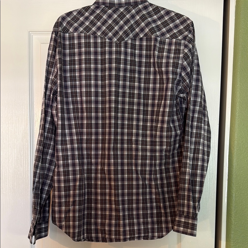 Express Black,purpleand White Casual Button Down Shirt - Picture 2 of 7